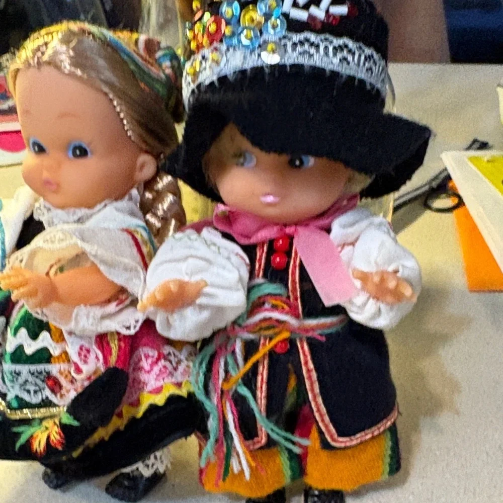 Vintage vinyl Polish Folk Dolls Ethnic Folklore - Picture 3 of 10